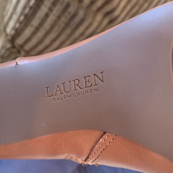 NWOT Ralph Lauren Willa Brown Leather Ankle Booties - Picture 2 of 9